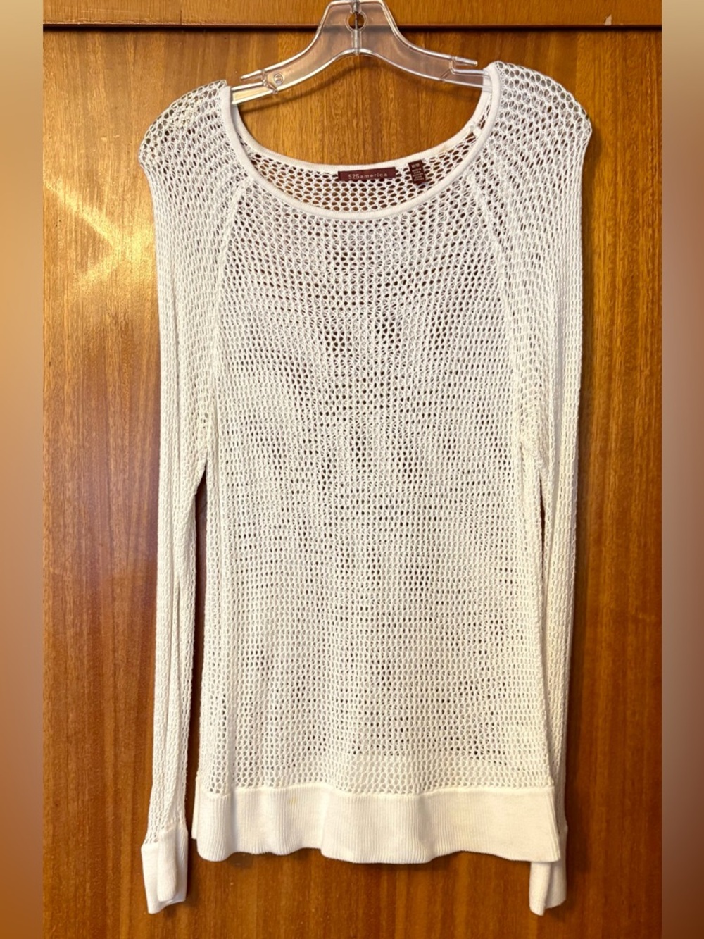 Lightweight Open Knit White net Sweater